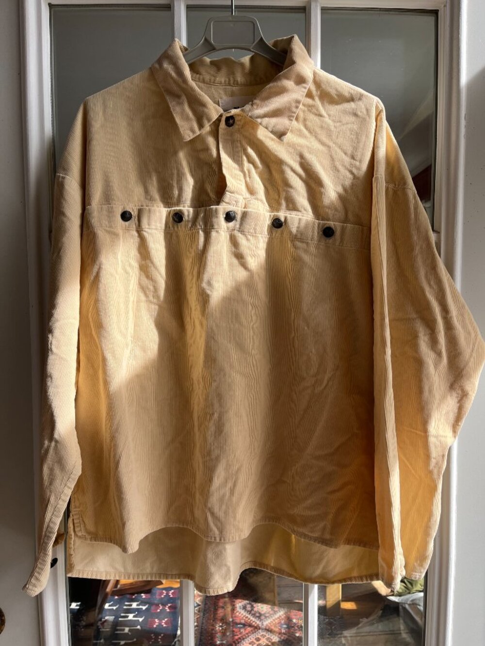 FLAX Cream Long Sleep Corduroy Long Sleeve